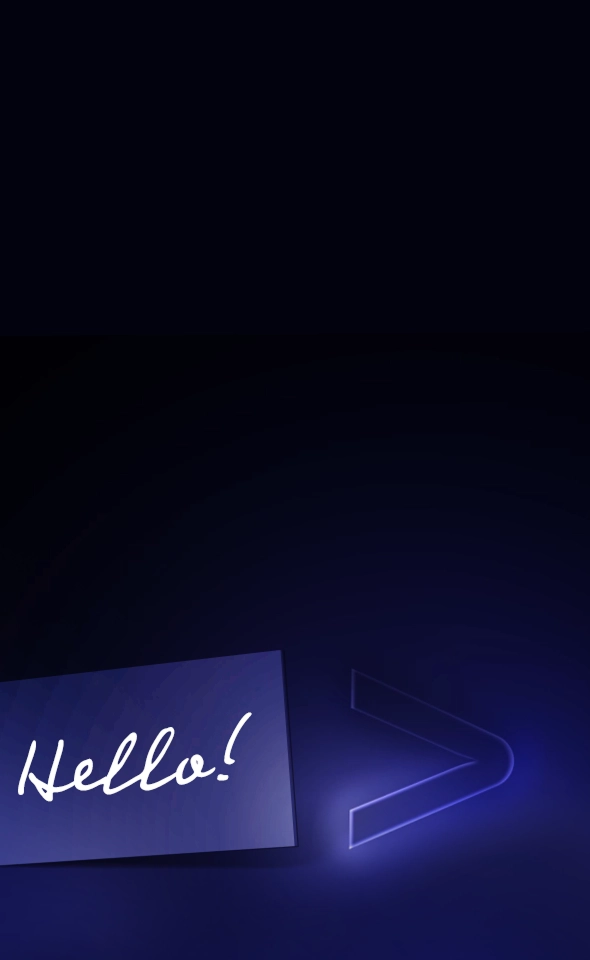 Grafik mit dem Text „Hallo!“