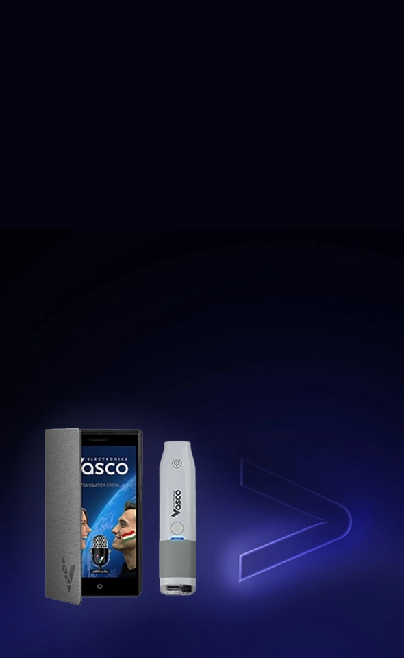 Vasco Translator Premium 5“ – ein tragbares Übersetzungsgerät. 
